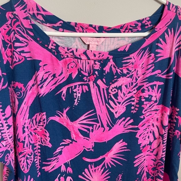 Lilly Pulitizer Dress Size Small Pink and Navy Blue - Picture 2 of 8